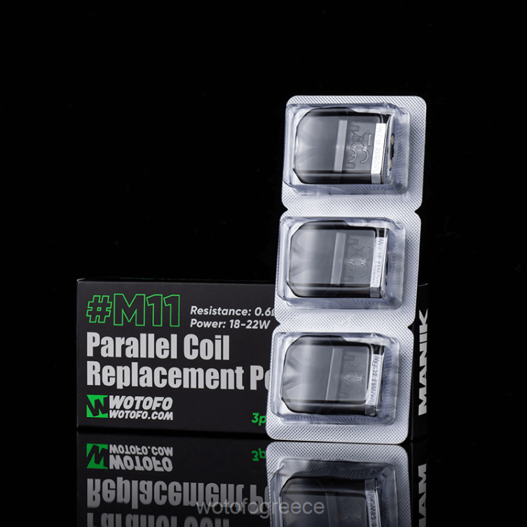 Wotofo Shop Online - Wotofo MANIK μίνι ανταλλακτικό pod X0LVV88 m12 nexmesh πηνίο ενσωματωμένο 3τμχ